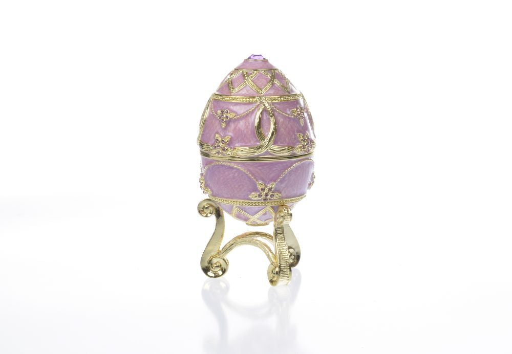 Keren Kopal Purple Easter Egg with flower vase