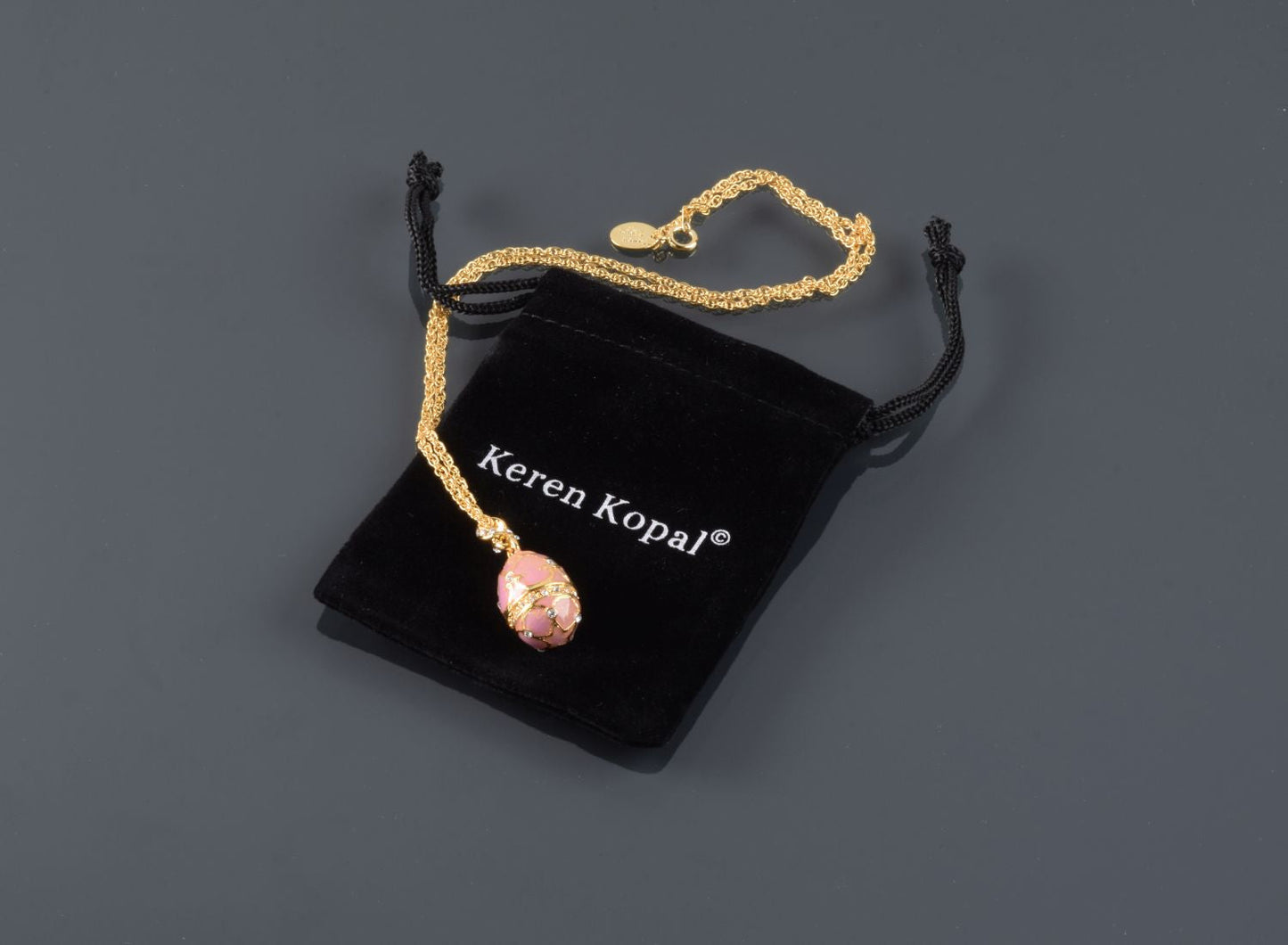Keren Kopal Pink Egg Pendant Necklace