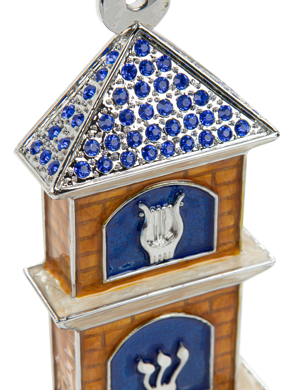 Blue Contemporary Synagogue style Mezuzah