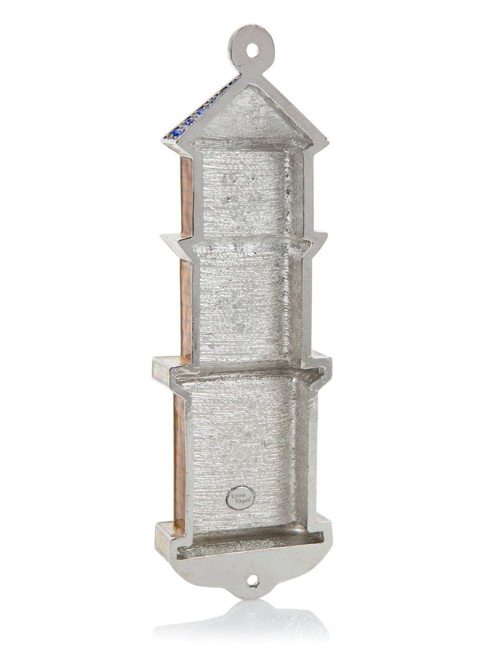 Blue Contemporary Synagogue style Mezuzah