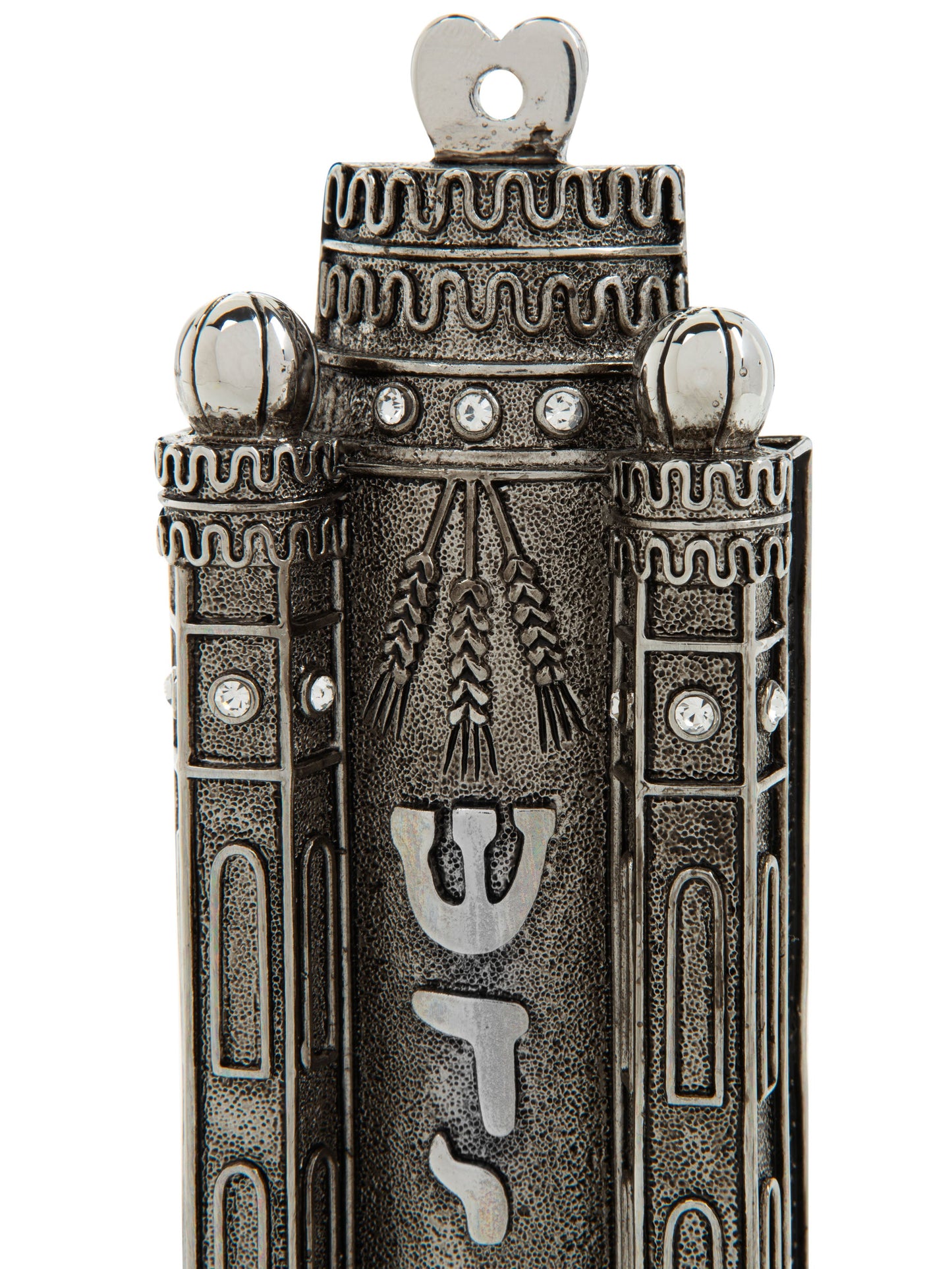 Silver Contemporary Holy Ark Mezuzah