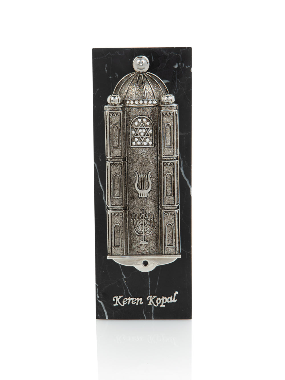 Silver Judaica style Mezuzah