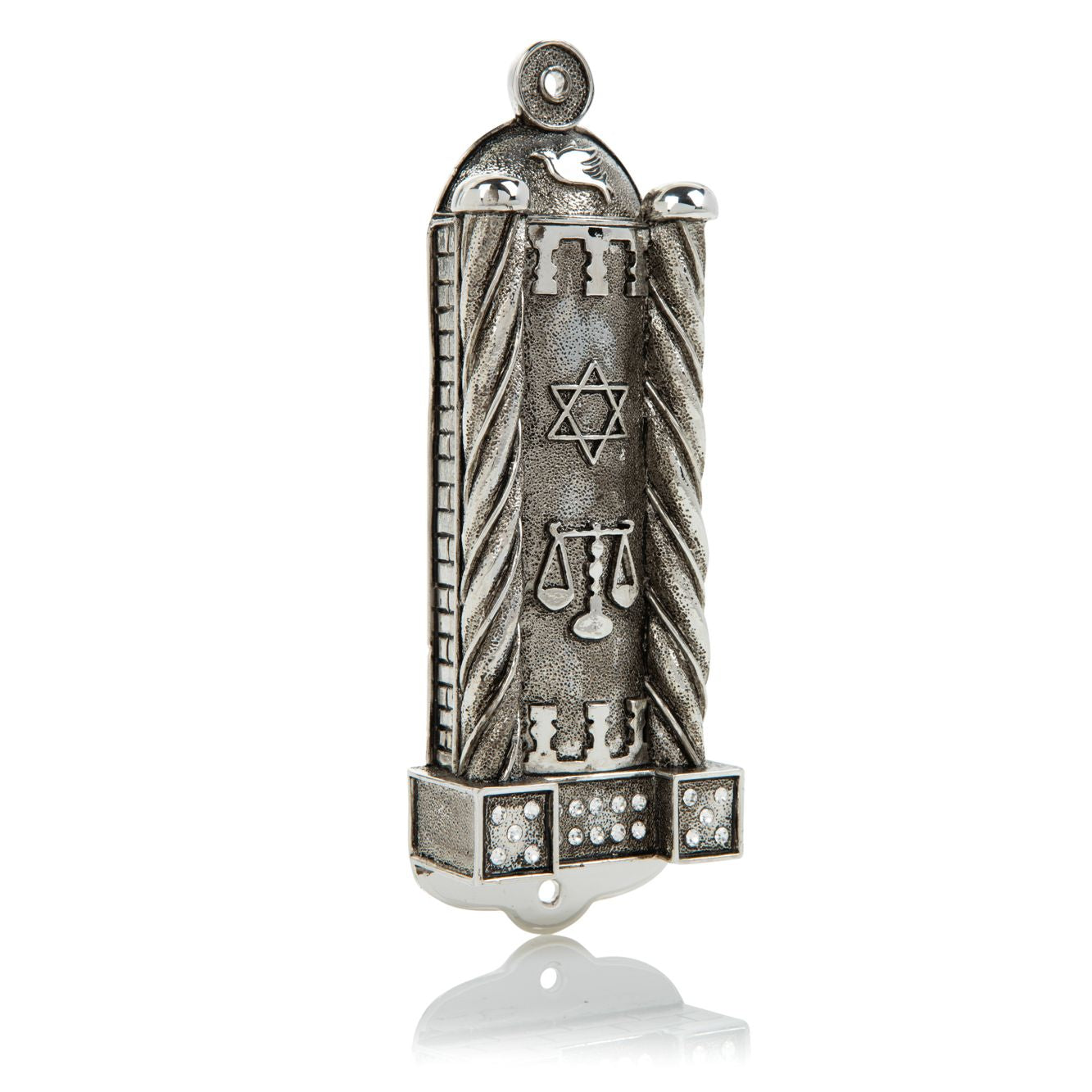 Silver Modern Judaica Mezuzah