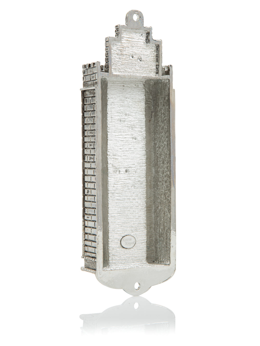 Silver Western Wall style Decorated Mezuzah