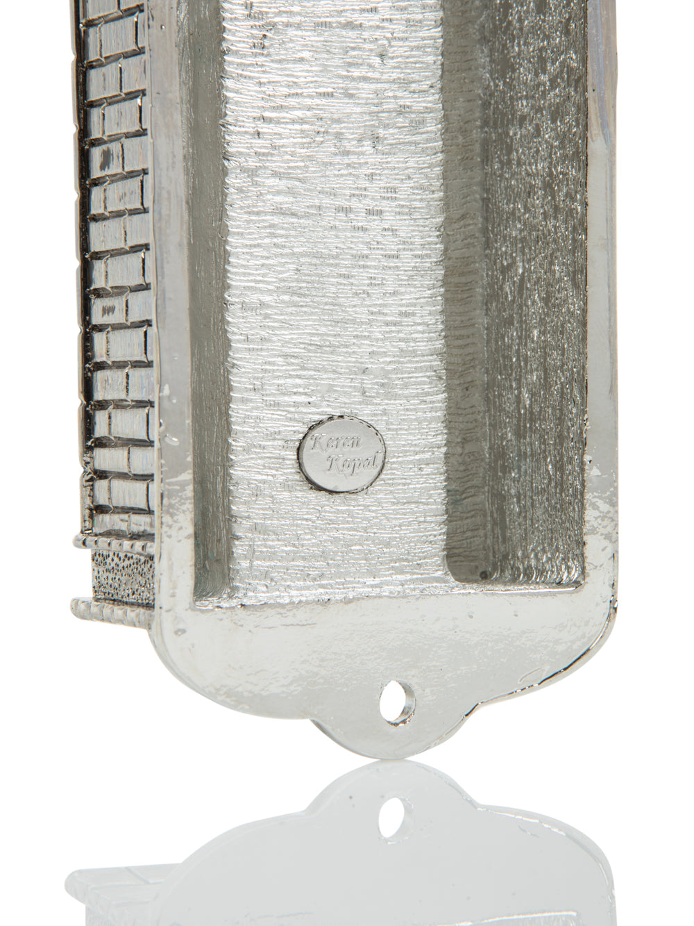 Silver Western Wall style Decorated Mezuzah