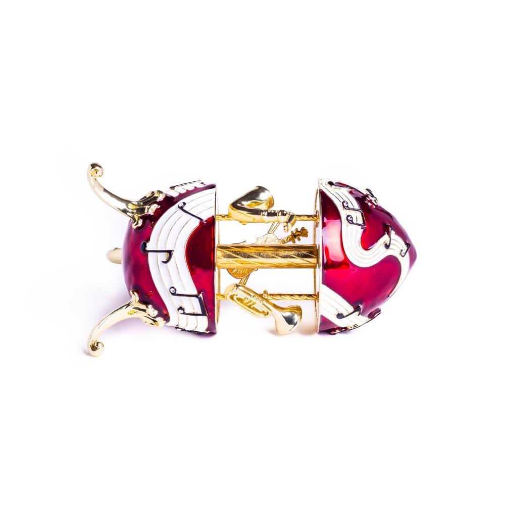 Keren Kopal Red Musical Carousel with Music Instruments Violin Saxophone Trumpet