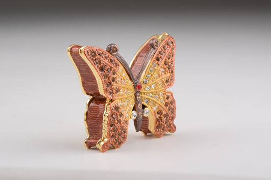 Keren Kopal Brown Butterfly Trinket Box