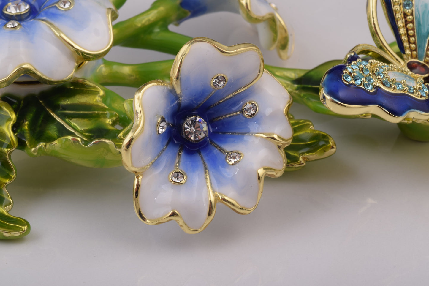 Keren Kopal Blue Butterfly on Flowers