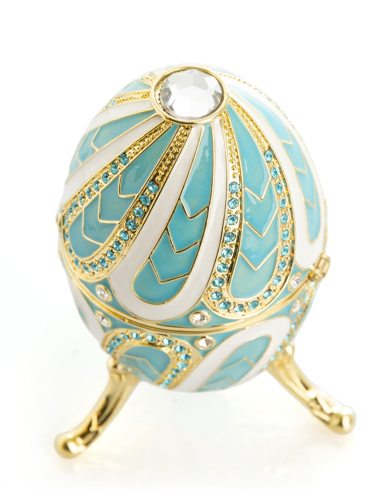 Keren Kopal Turquoise Music box Fur Elise by Beethoven Faberge Egg