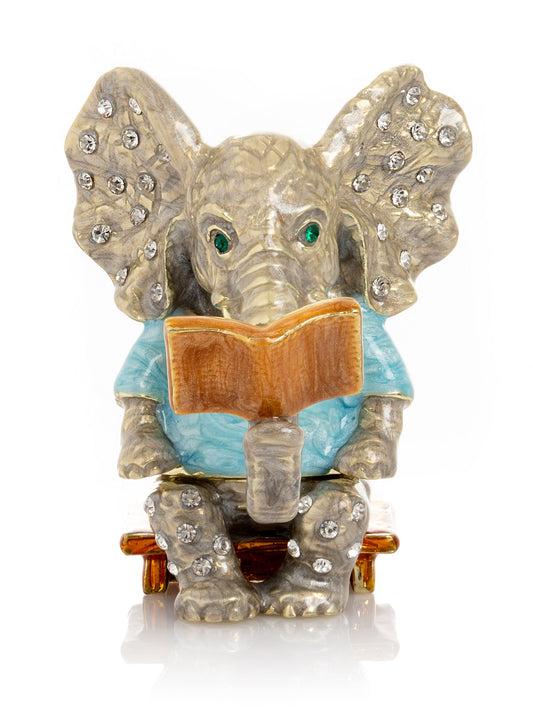 Keren Kopal Elephant Sitting and Reading a Book