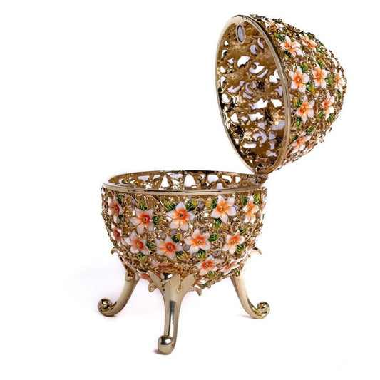 Keren Kopal Faberge Egg Decorated with Flowers
