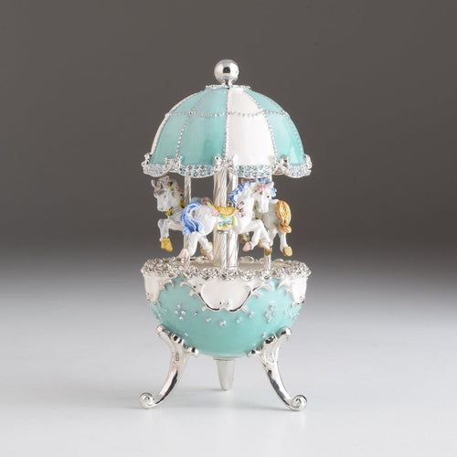 Faberge Egg with Music Royal Horses Carousel