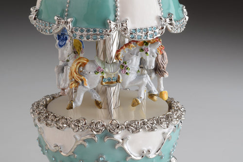 Faberge Egg with Music Royal Horses Carousel