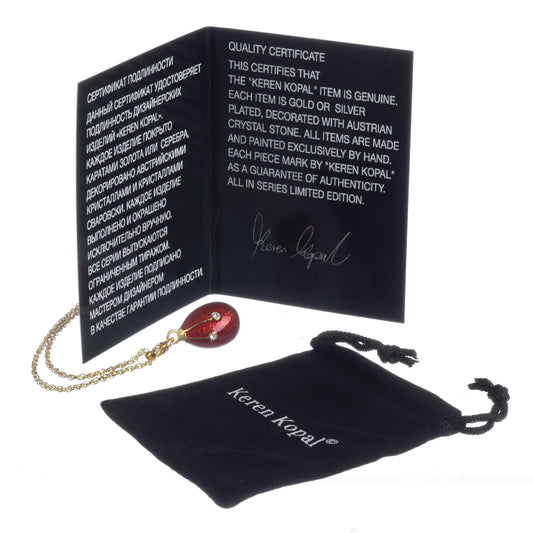 Keren Kopal Red Egg Pendant Necklace