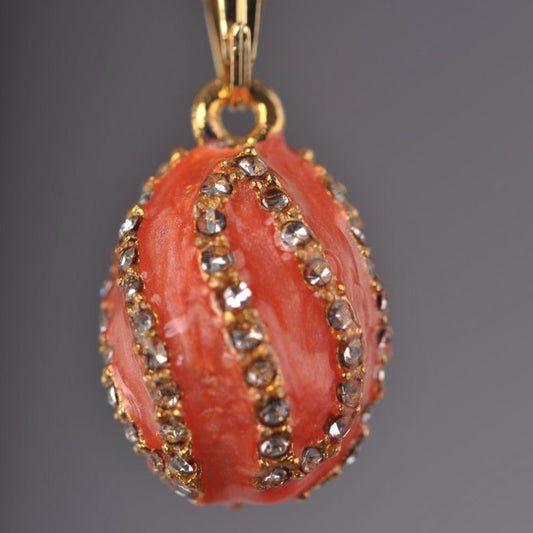 Keren Kopal Salmon Spiral Egg Pendant Necklace