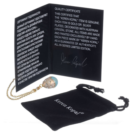 Keren Kopal Turquoise Egg Pendant Necklace