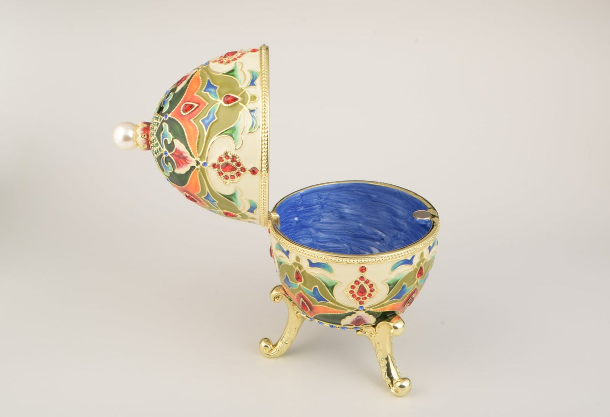 Colorful Russian Egg Trinket Box