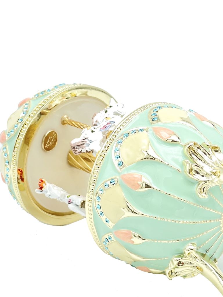 Faberge Egg with Music Royal Horses Carousel