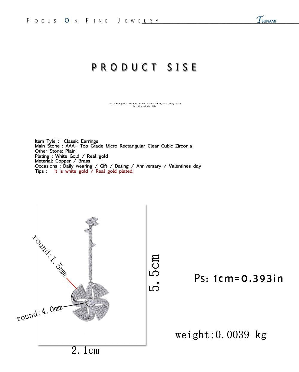 JEIKA | עגילי זירקון לבן/ צבעוני