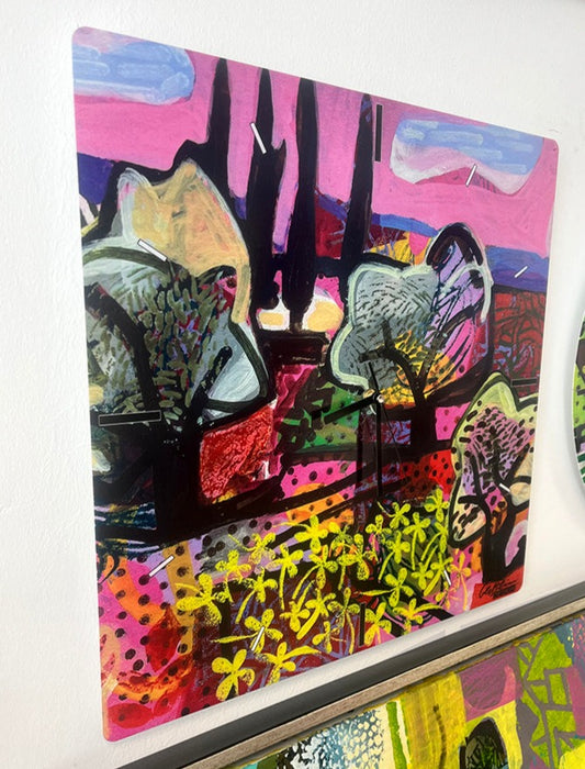 דוד גרשטיין | שעון קיר 'עמק אלה' ורוד