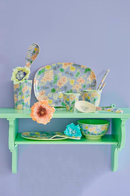 Tall Melamine Cup WITH Flower Paintings Print