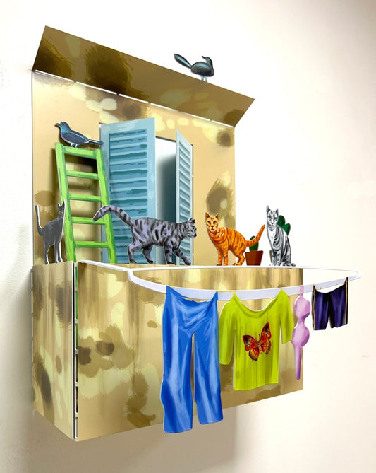 דוד גרשטיין | 'מרפסת עם חתולים- מהדורה מוגבלת