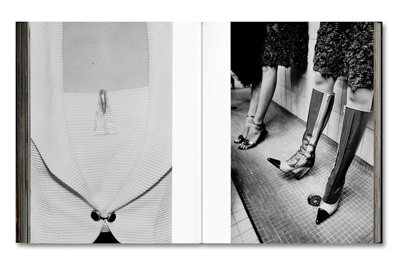עמוד מתוך הספר Chanel Haute Couture - צילומי שחור לבן.