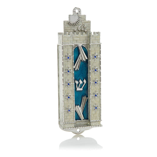 Western Wall style Decorated Mezuzah