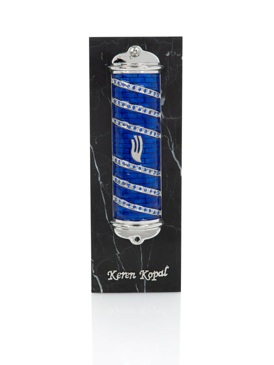 Blue Modern Mezuzah
