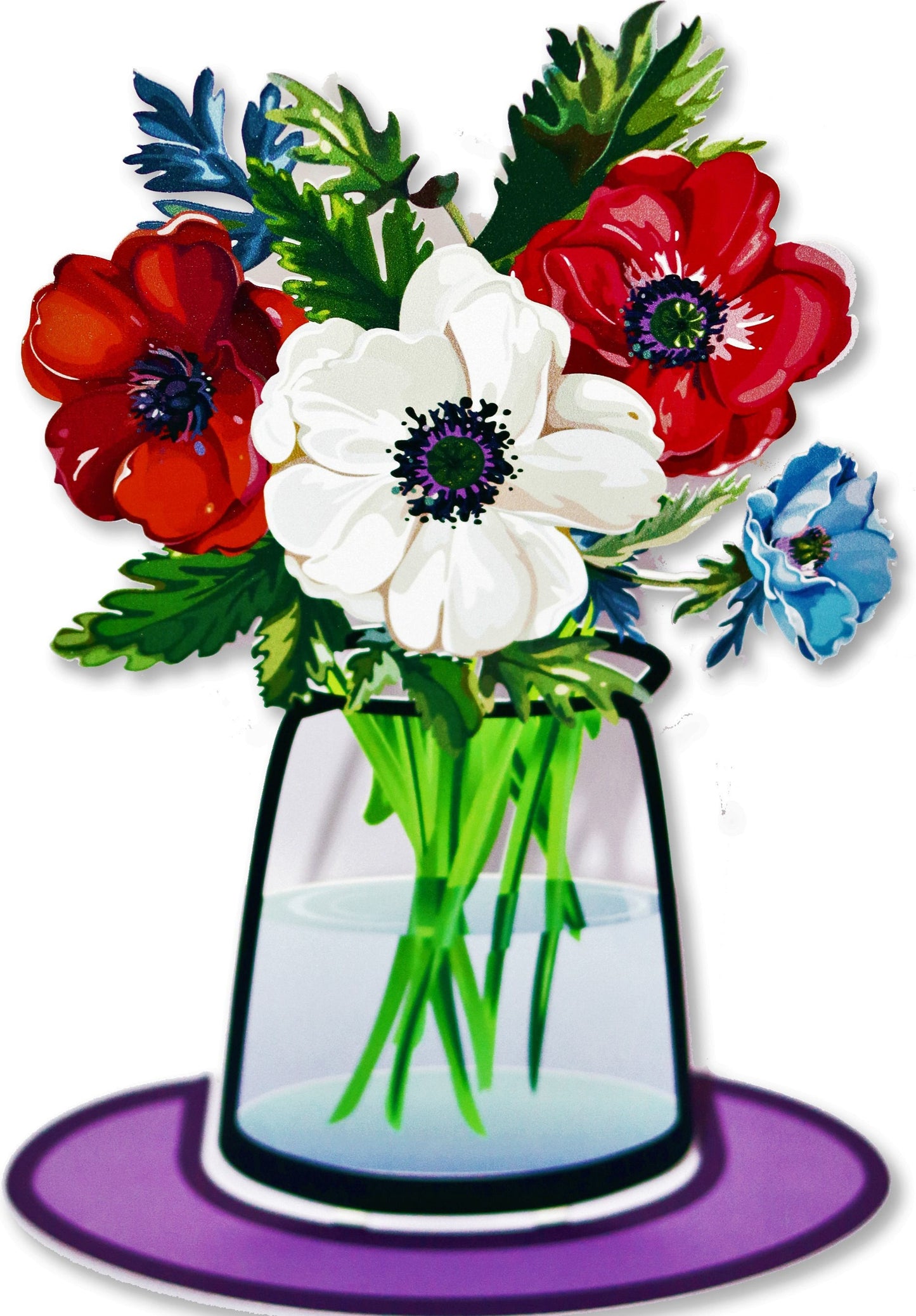 זר גבוה כלניות - תמונה 1