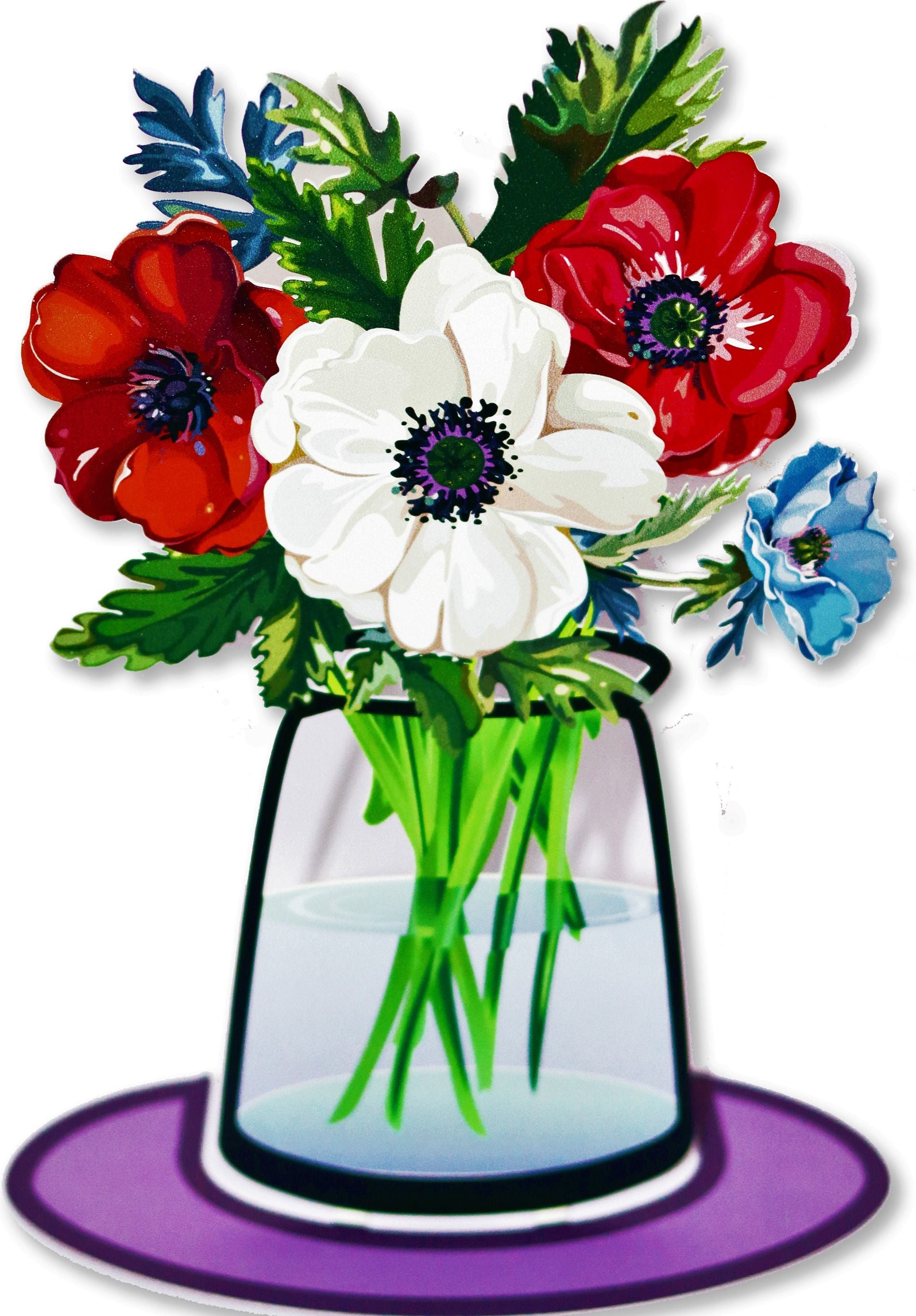 זר גבוה כלניות - תמונה 1