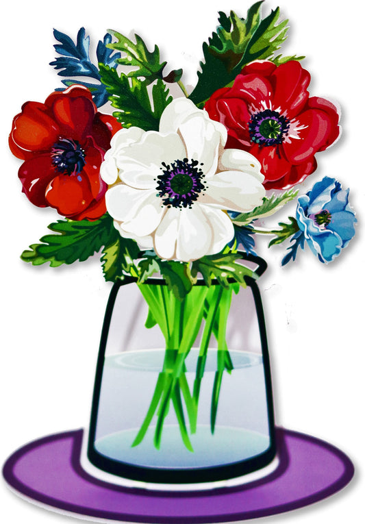 זר גבוה כלניות - תמונה 1