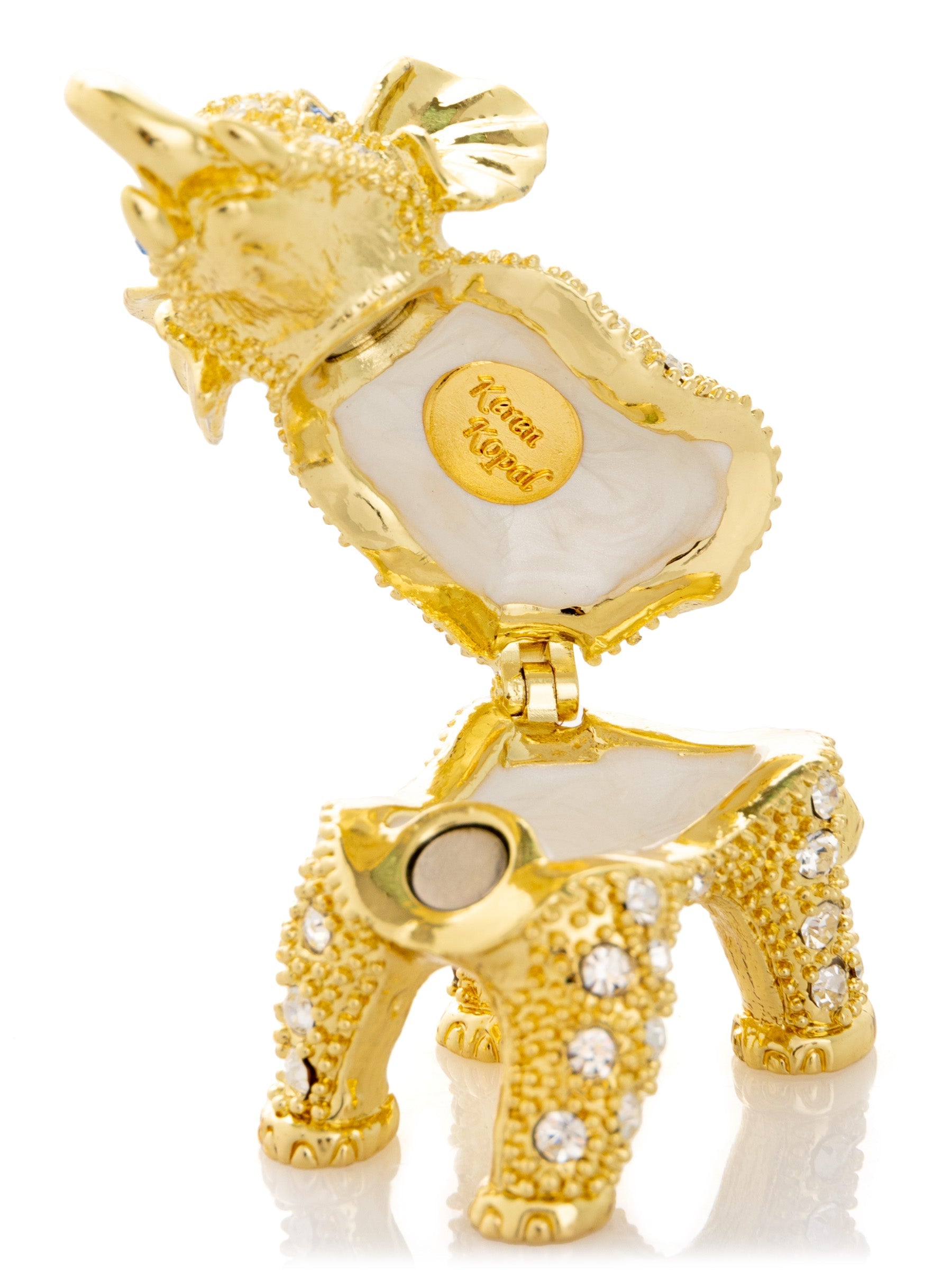 Keren Kopal Golden Elephant with crystals