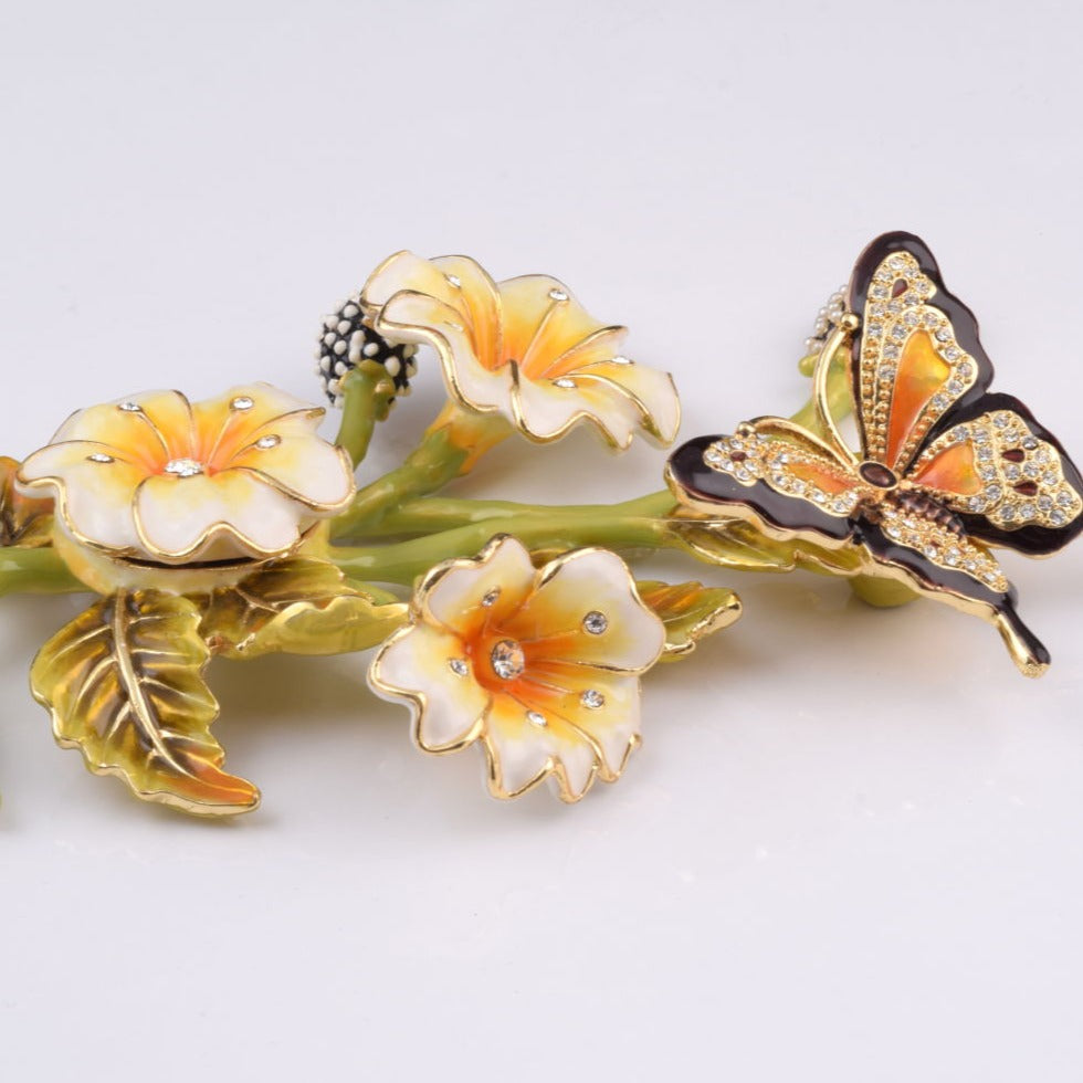 Black & Orange Butterfly on Flowers - Exquisite Decor