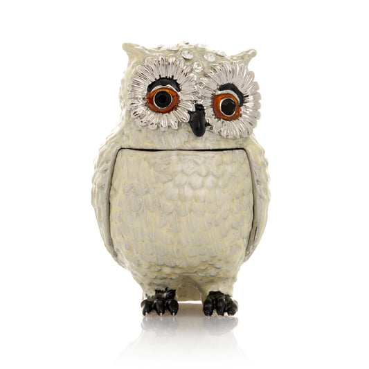 Silver and White Owl - Exquisite Decor