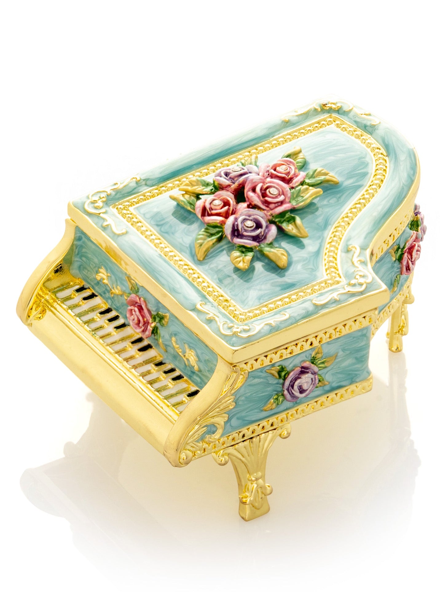 Keren Kopal Turquoise Piano with Flowers