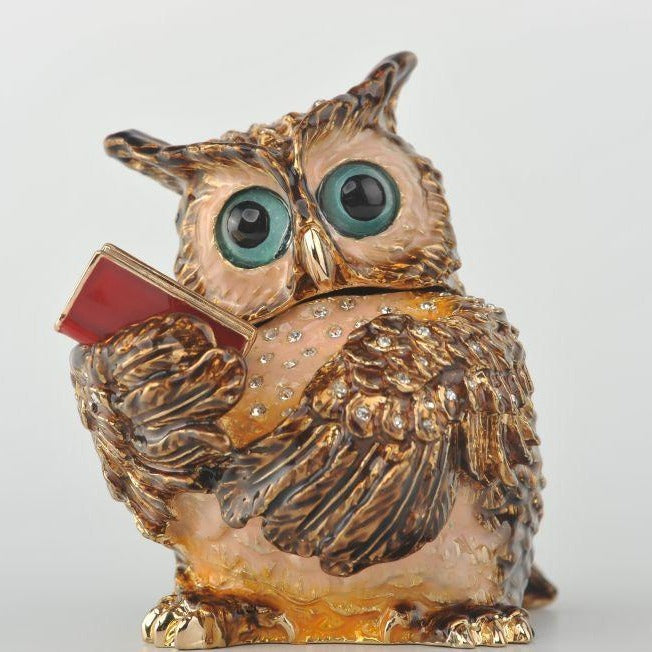 Sophisticated Owl with a Book - Exquisite Decor