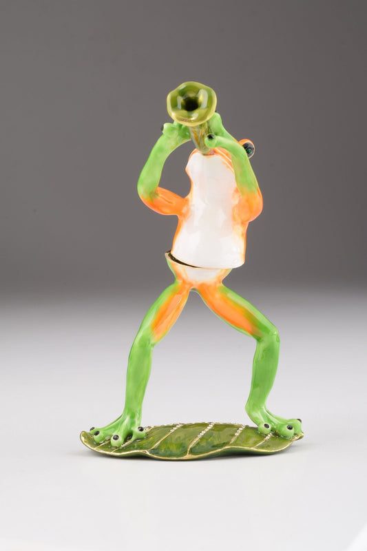 Trumpet Playing Frog - Exquisite Decor