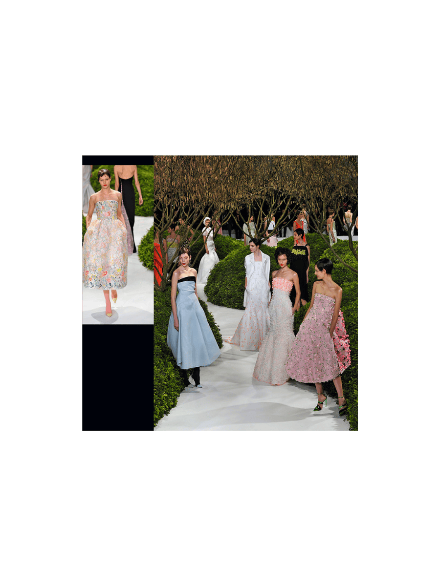 עמוד מתוך הספר Dior Catwalk - תצוגת אופנה.