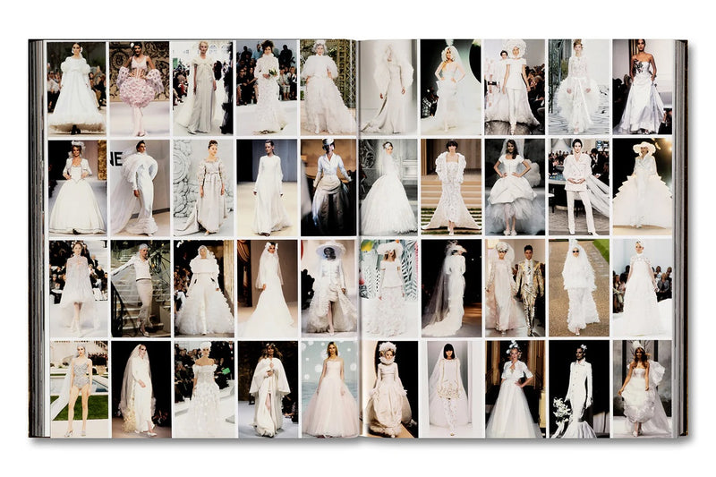 עמוד מתוך הספר Chanel Haute Couture - קולאז' צילומי אופנה.