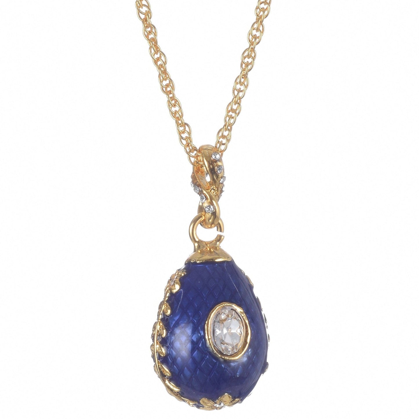 Blue Egg Pendant Gold Necklace - Exquisite Decor