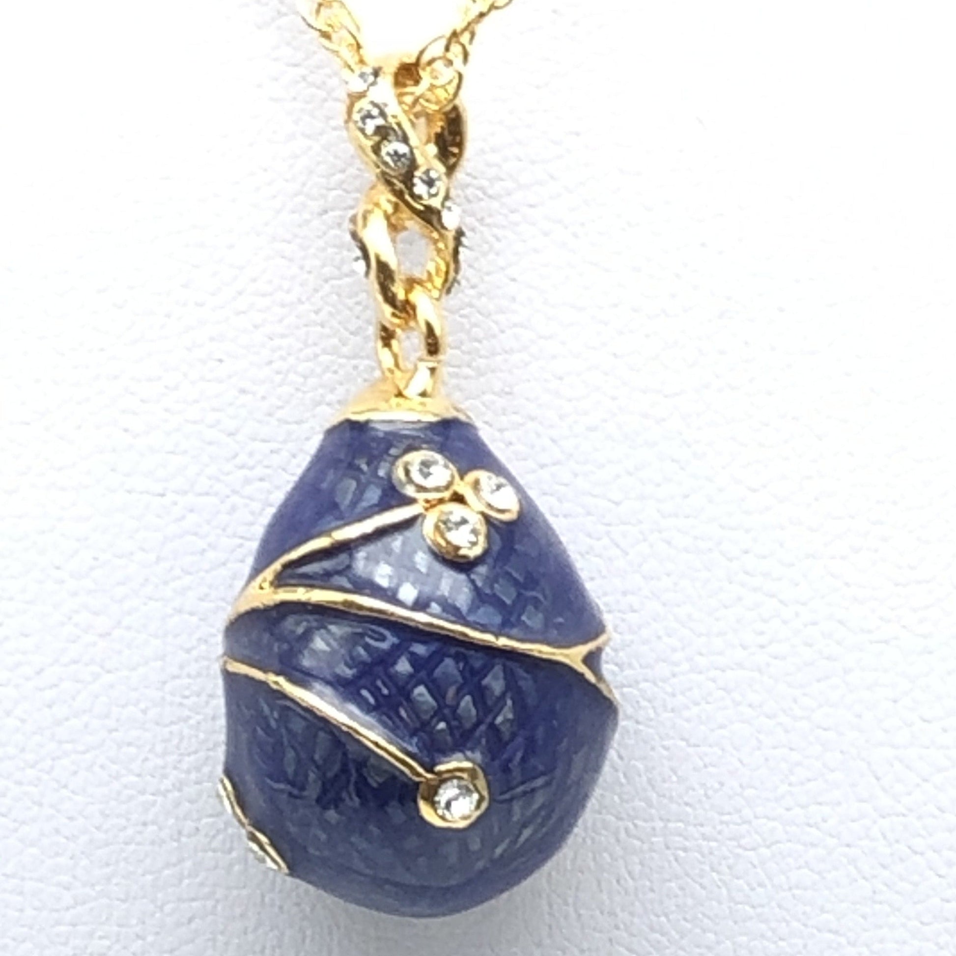 Blue Egg Pendant Gold Necklace - Exquisite Decor