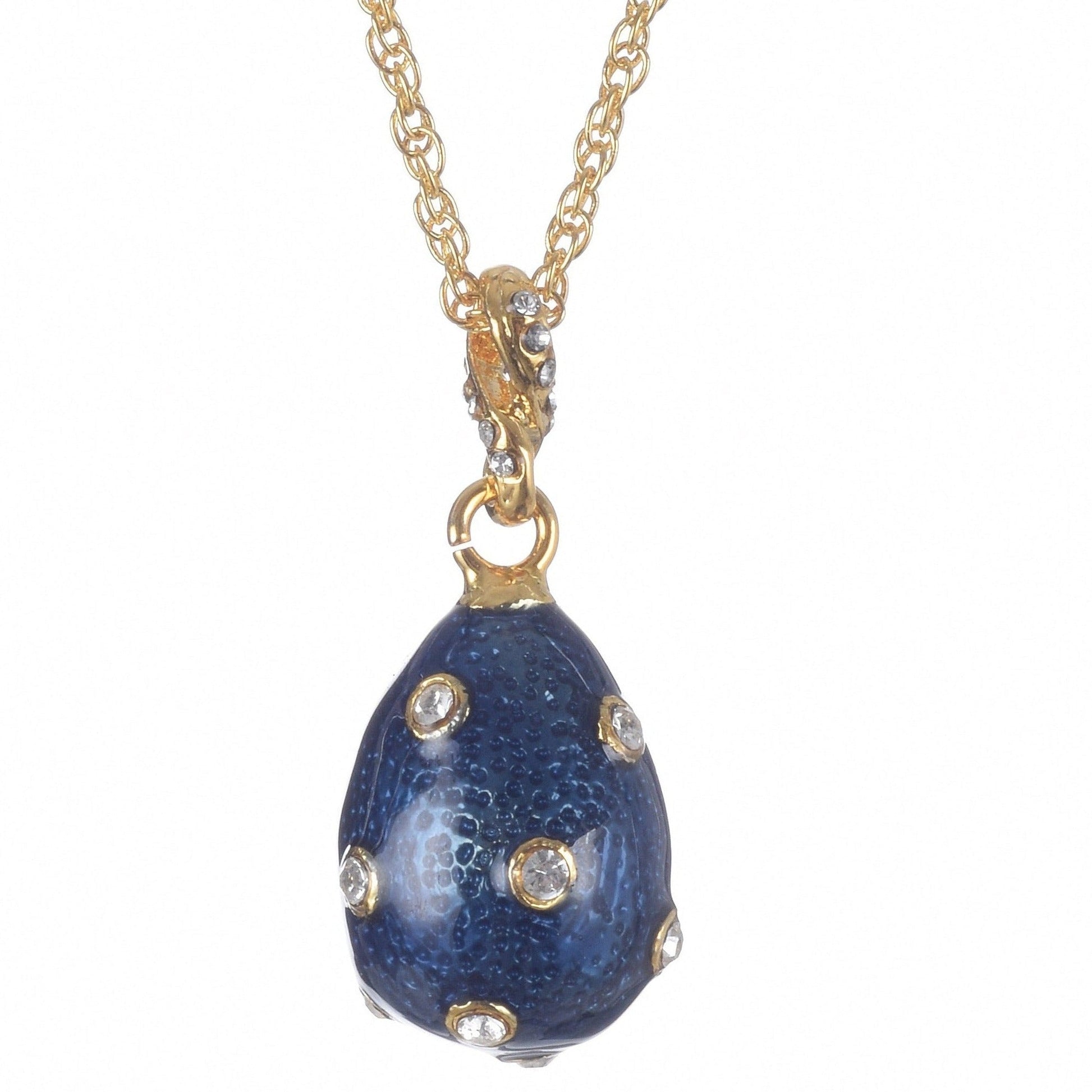 Blue Egg Pendant Gold Necklace - Exquisite Decor