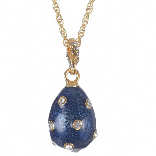 Keren Kopal Blue Egg Pendant Gold Necklace