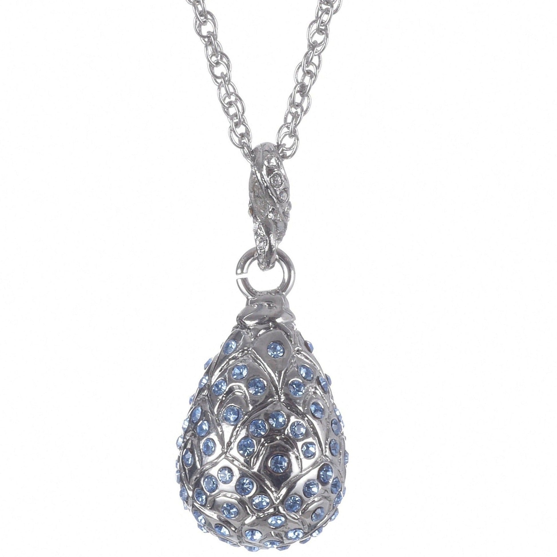 Silver Egg Pendant Necklace - Exquisite Decor