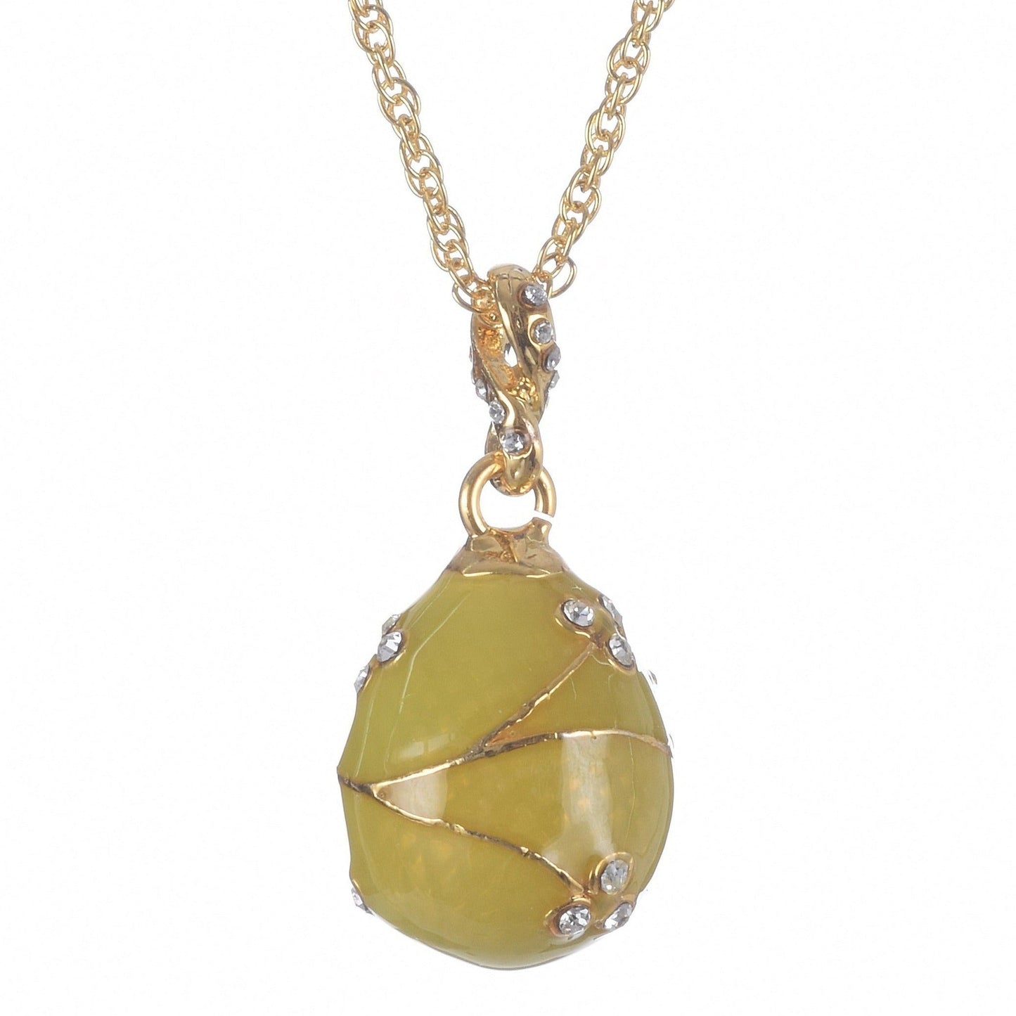 Yellow Egg Pendant Gold Necklace - Exquisite Decor