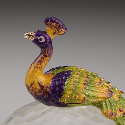 Keren Kopal Colorful Peacock on Crystal Ball
