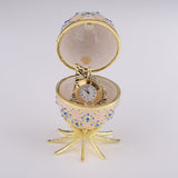 Pink Faberge Egg with Clock Inside
