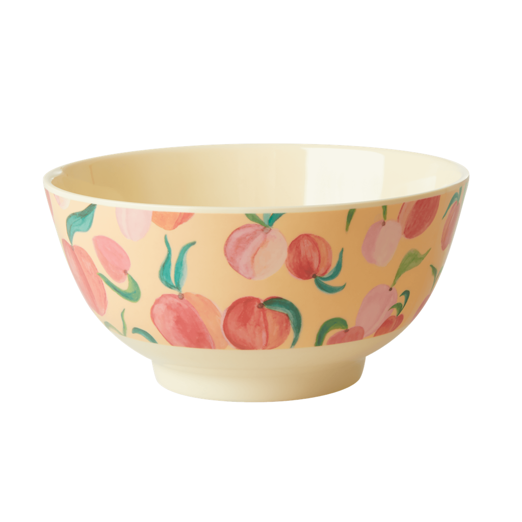 Rice DK Peach Print Two Tone Melamine Bowl