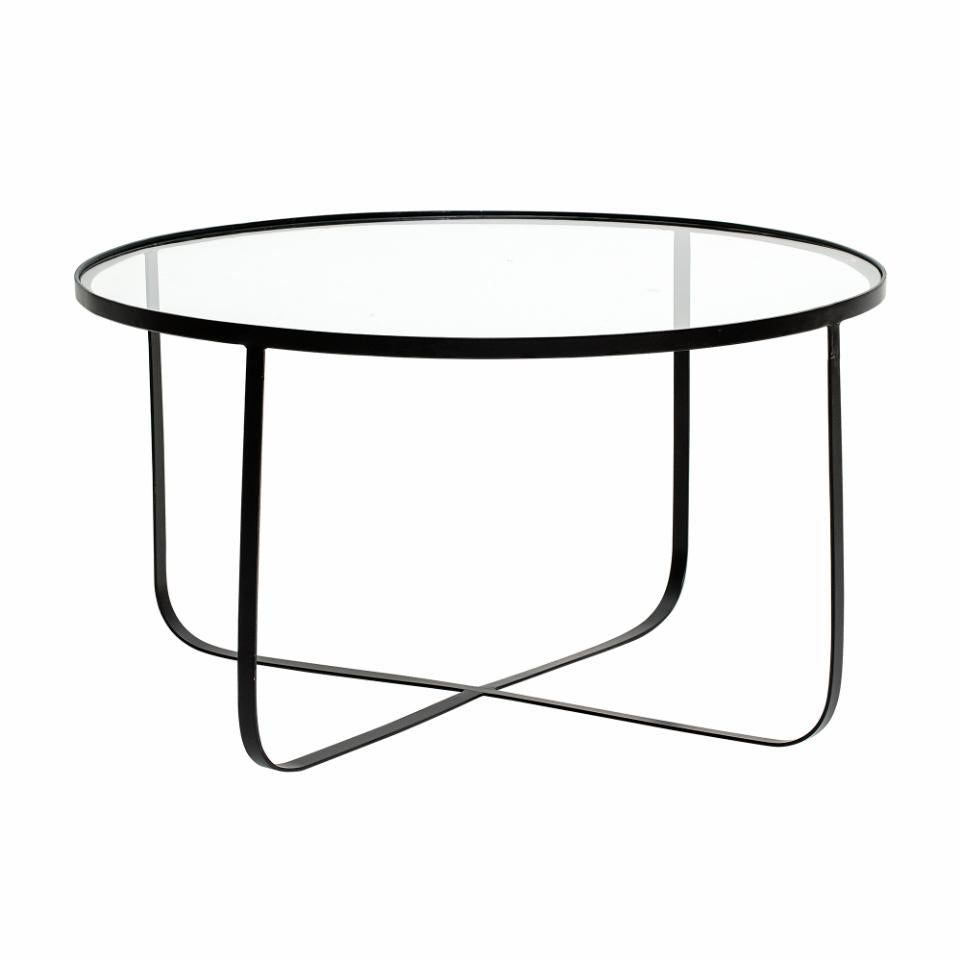 BLOOMINGVILLE |   שולחן קפה זכוכית מסגרת שחורה